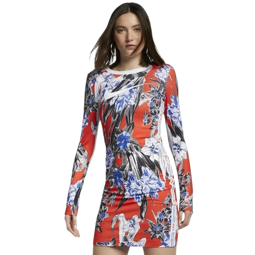 Nike Hyper Femme AOP Long Sleeve Floral Dress NWT (D-1)